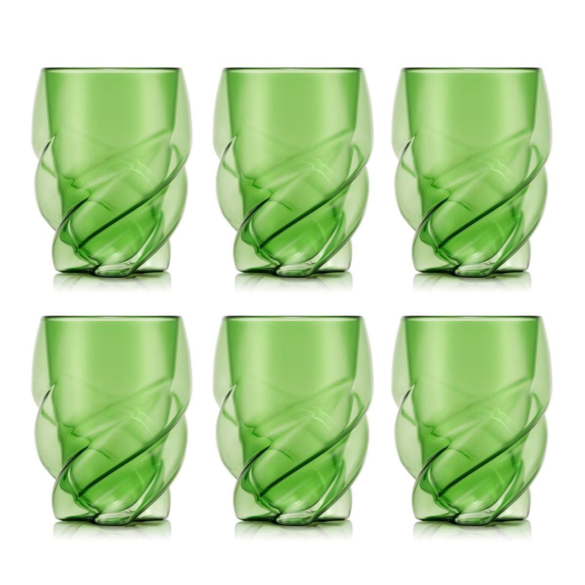 Bodum Pavina Paris Doppelwandglas – 0,27 l, Borosilikatglas, Grün, doppelwandig, 6-teilig