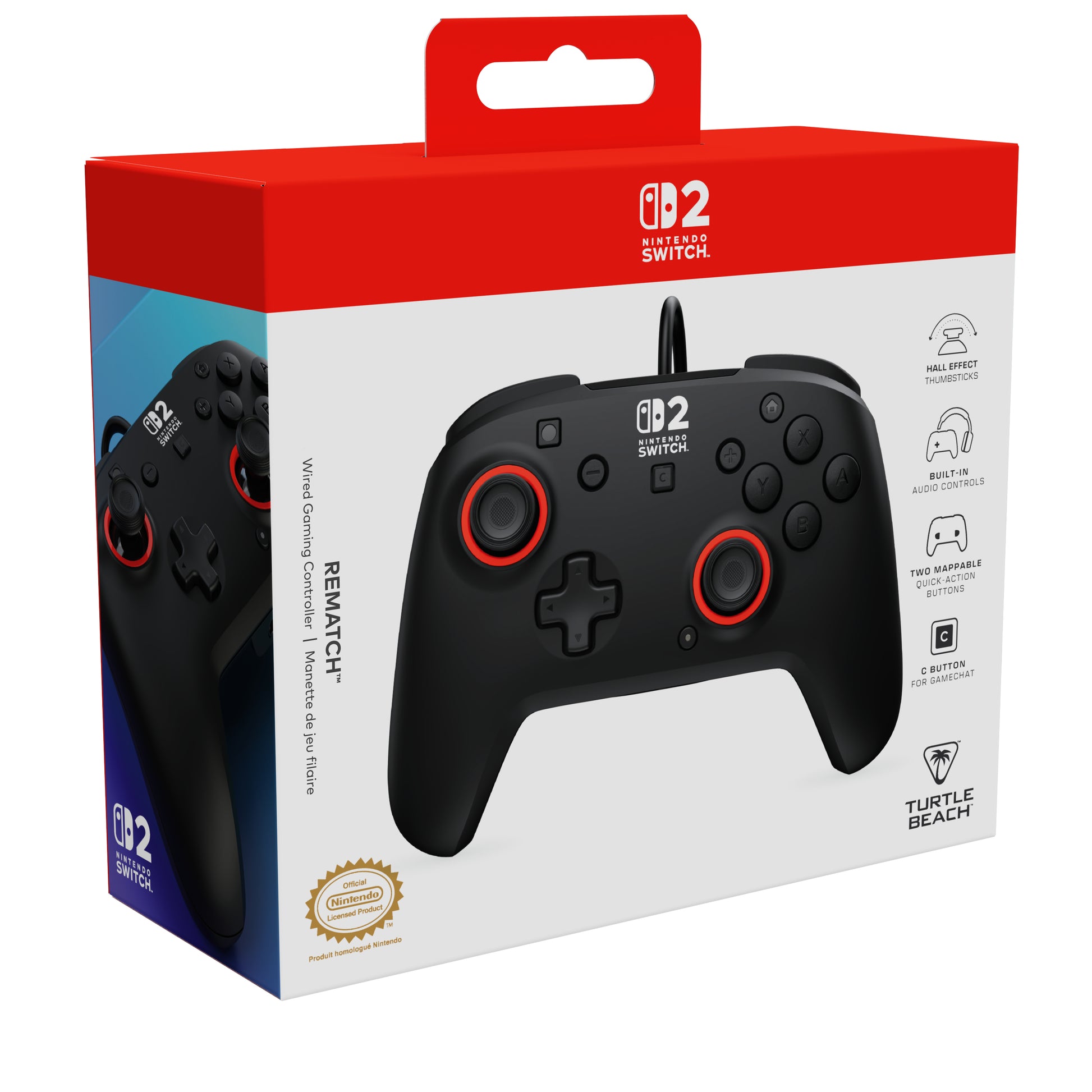 Turtle Beach Rematch TBC-8005 – Gamepad – USB-C (kabelgebunden) – für Switch, Switch 2 & Switch OLED