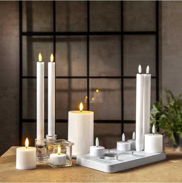 Star Trading Dekoratives Licht – Set, 24 × 12 × 27 cm, Warmweiss, Weiss, Akku, USB