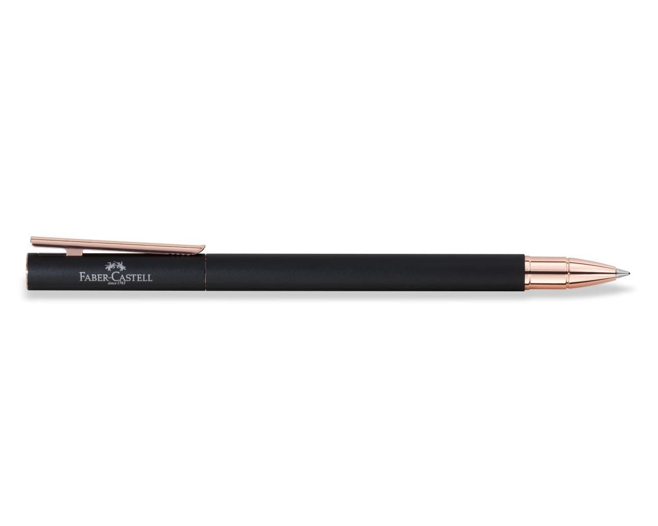 Faber-Castell Neo Slim – Tintenroller, Schwarz, Drehmechanik, Metall