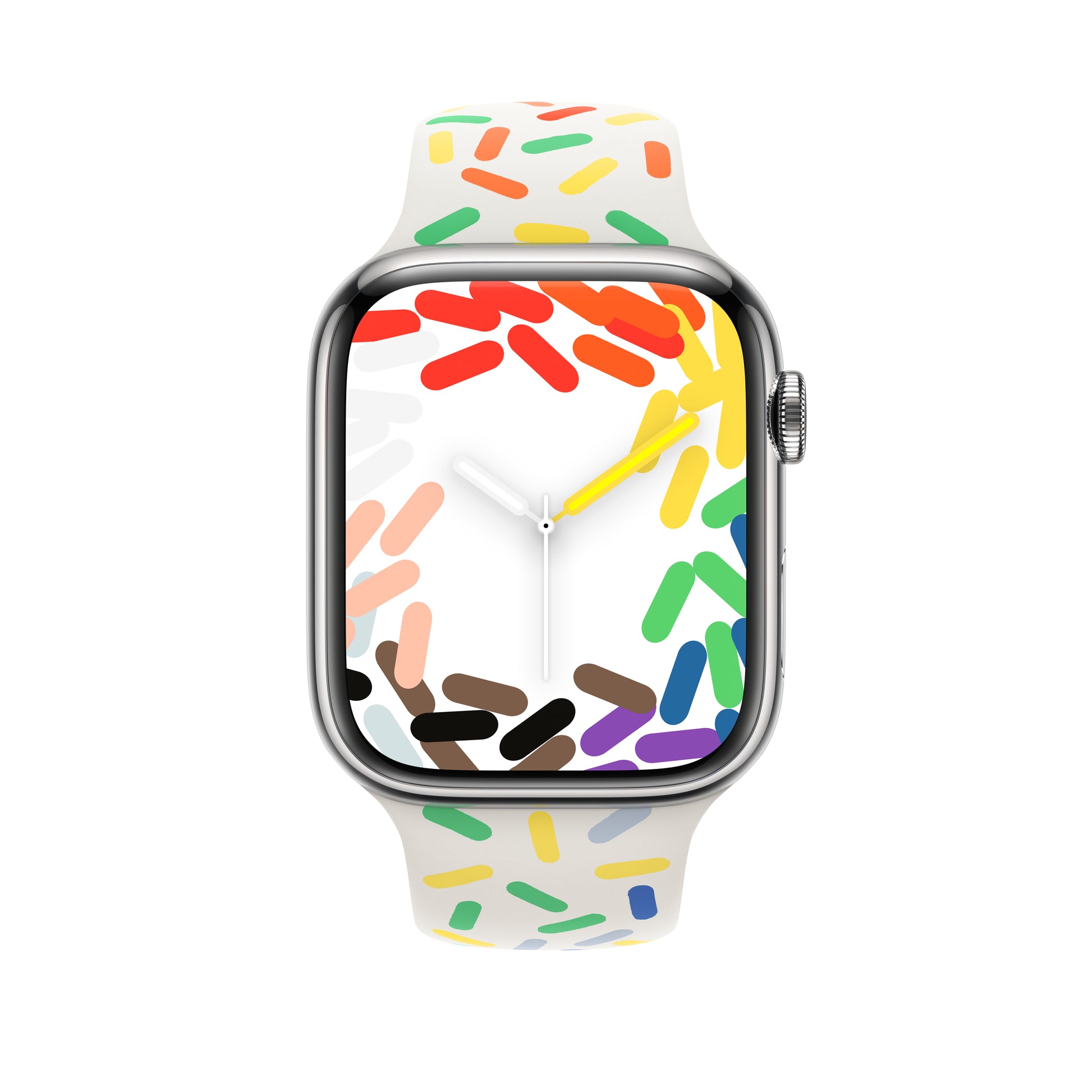 Apple Sportarmband (Pride Edition) – Armband – für Apple Watch (45 mm), Mehrfarbig, S/M