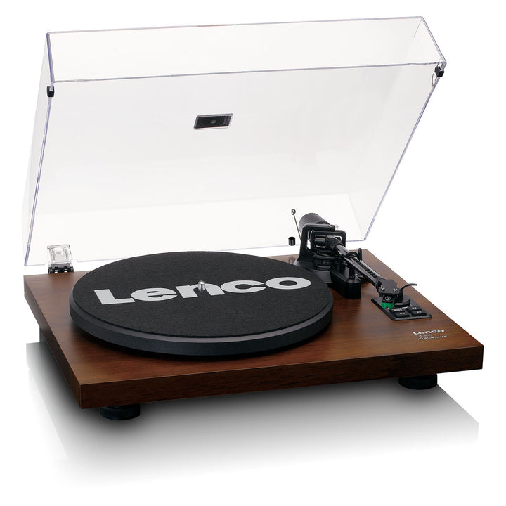 Lenco LS-600WA – Plattenspieler (Riemenantrieb, manuell), Bluetooth, Phono-Vorverstärker, 33⅓/45 U/min – Holz/Schwarz
