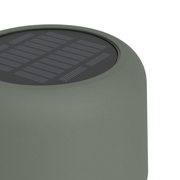EGLO Aussen-Stehleuchte – 120 cm – 270 lm – 3000 K – IP44 – Akku & Solar – Touch, USB-C – Grün – Stahl