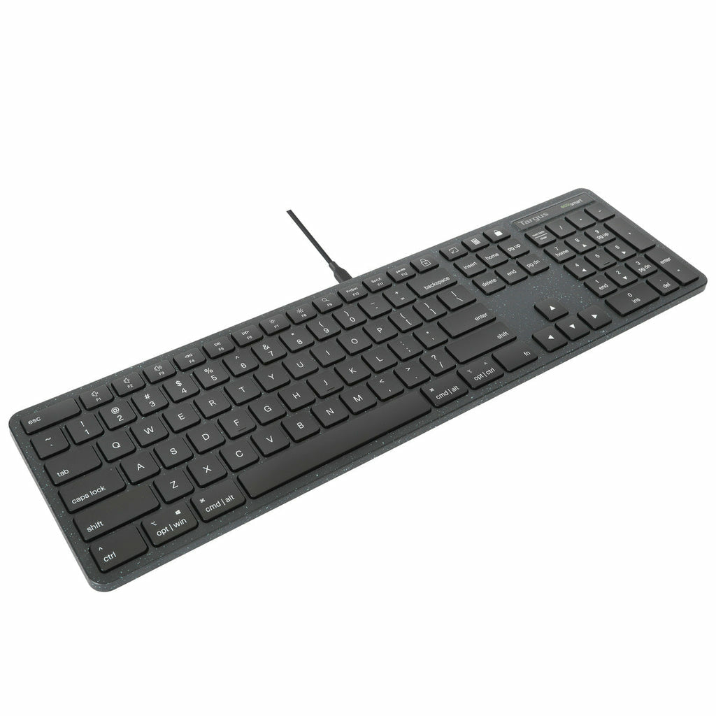 Targus ECOsmart – Tastatur – 100% – kabelgebunden – USB‑A – QWERTY (Nordic) – schwarz – antimikrobiell