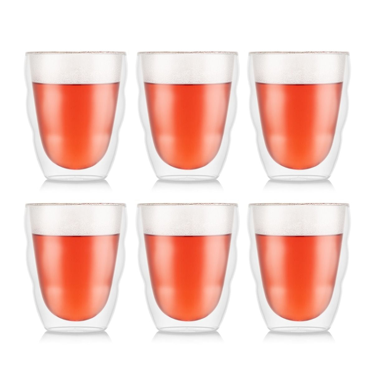 Bodum Pilatus Trinkgläser – 6er Set, 350 ml, Ø 8,5 cm, Borosilikatglas, spülmaschinenfest
