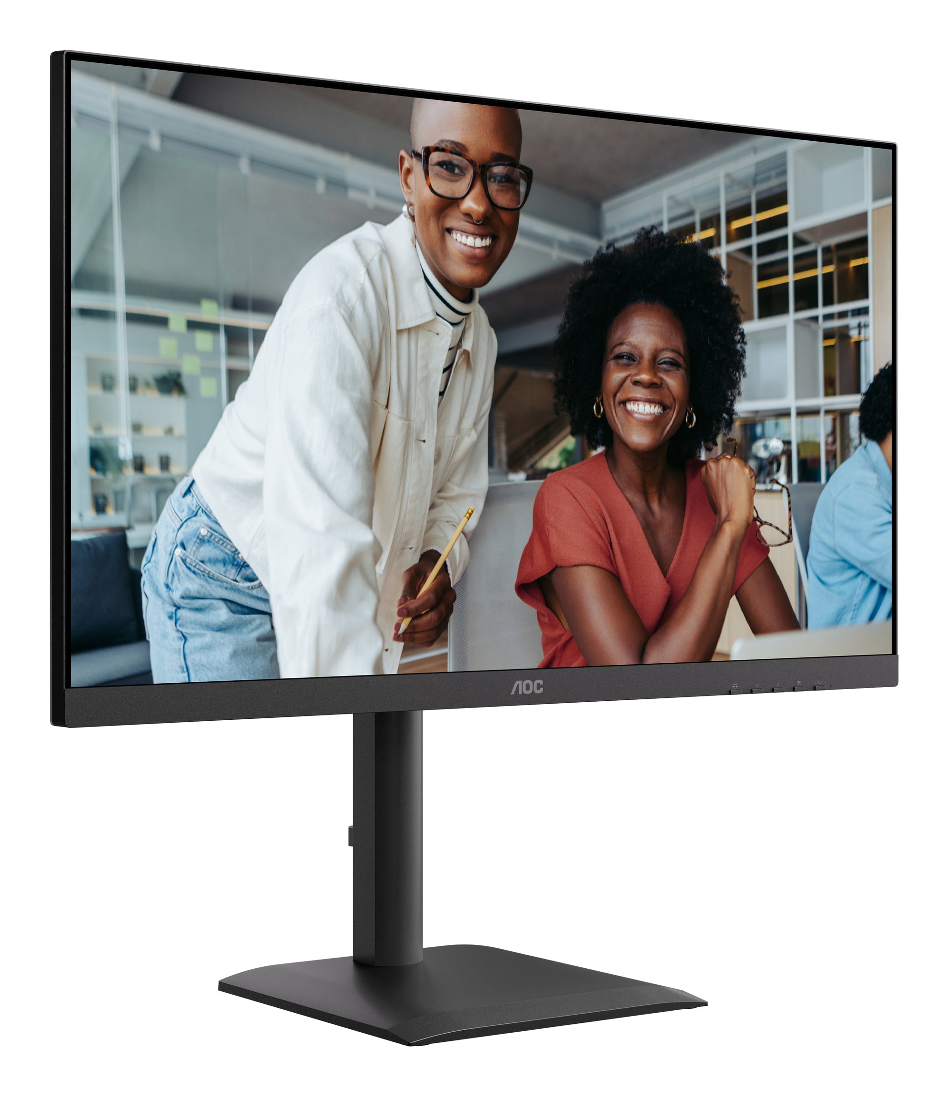 AOC U27E4CV – Monitor, 27", IPS, 60 Hz, 400 cd/m², USB-C, USB-Hub, Adaptive Sync, VESA 100 × 100, Schwarz