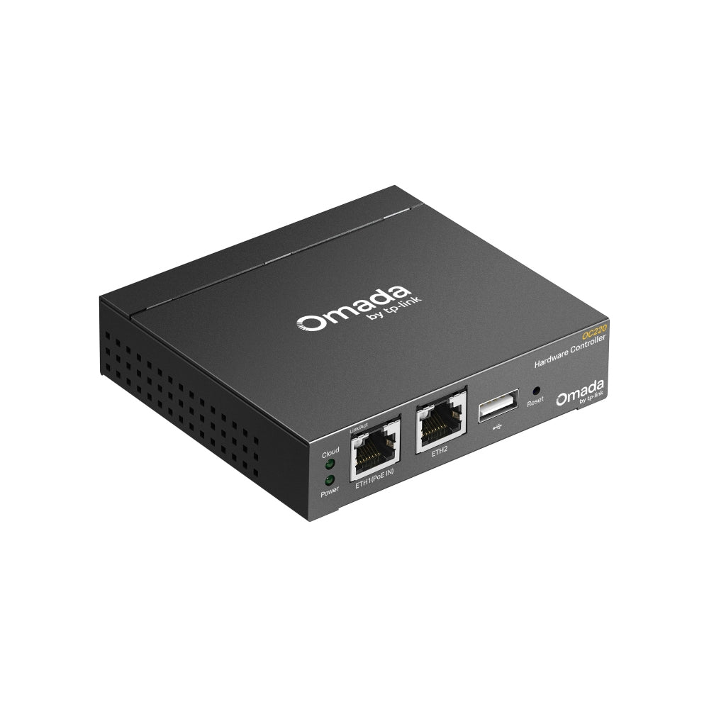 TP-Link OC220 Omada Controller – Hybrid-Cloud, 2× 1G (RJ-45), 1× USB 2.0, Metallgehäuse, lüfterlos
