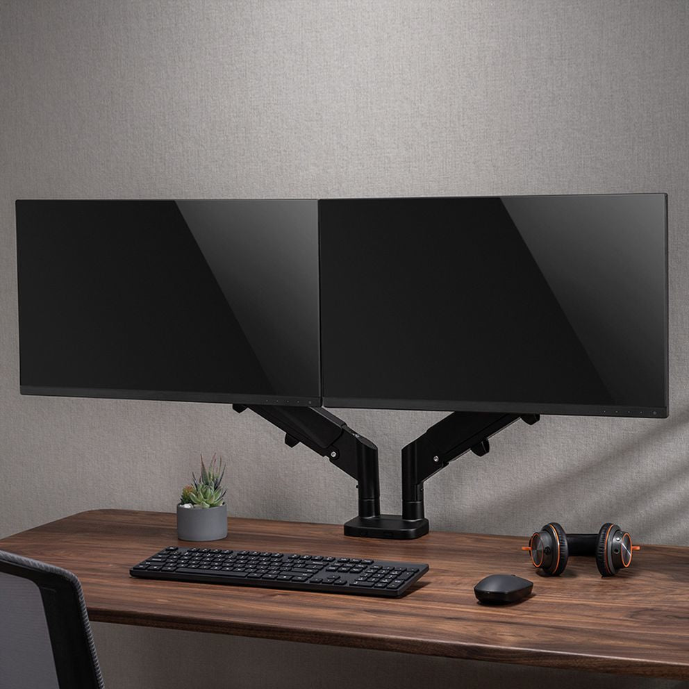 VALUE Monitorarm Tischhalterung – 2 Monitore – 17–32" – VESA 75×75/100×100 mm – bis 9 kg/Monitor