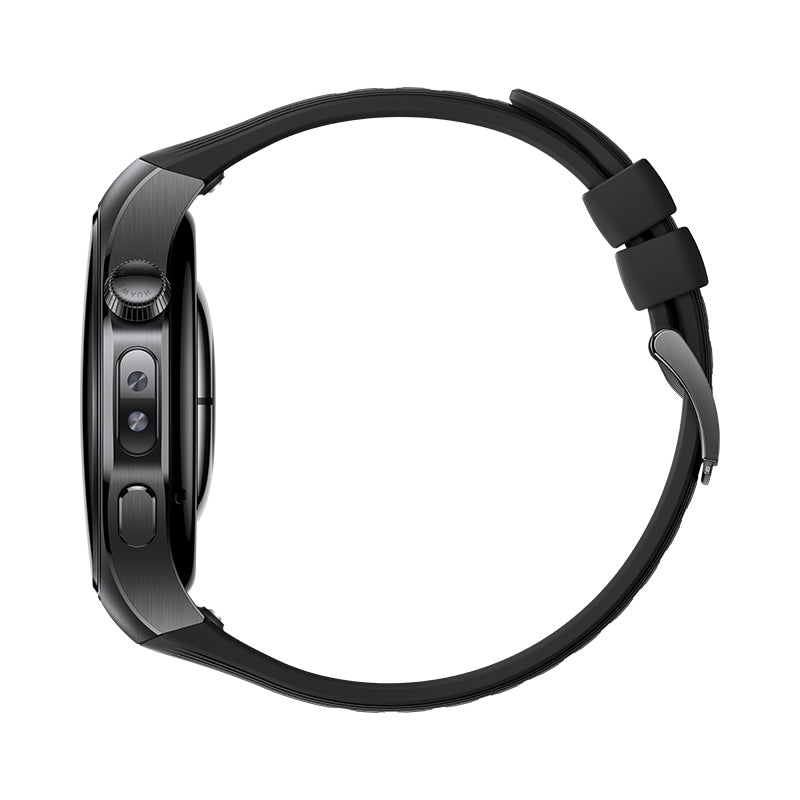 Huawei Watch 5 LTE – 46 mm, AMOLED, Edelstahl, Schwarz, Fluorelastomer, 5 ATM