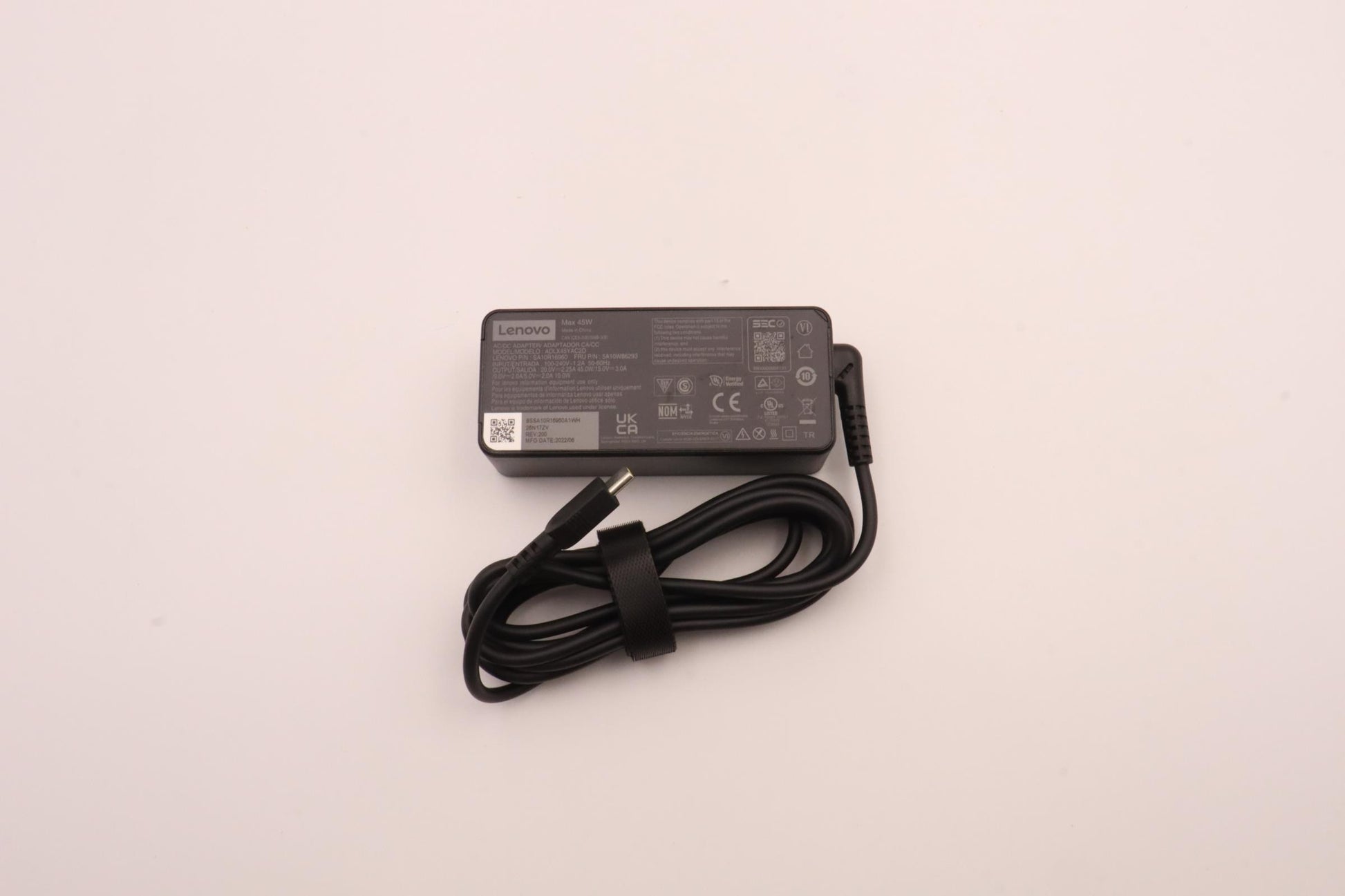 Lenovo 5A10W86293 USB-Ladegerät 45 W – PD – für Lenovo-Laptops – Schwarz