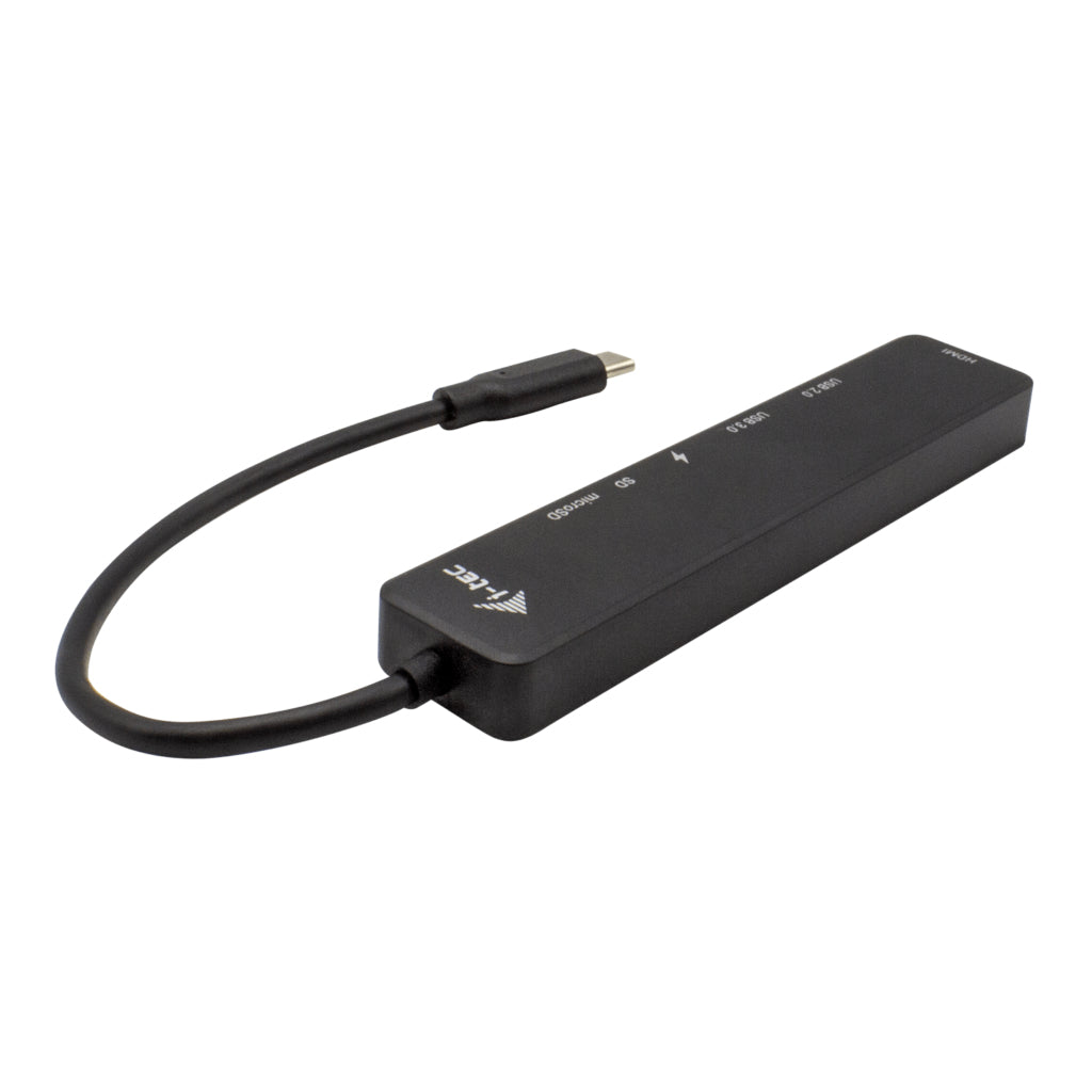 i-tec Travel Easy Multiport-Adapter – USB-C, HDMI, 2× USB-A, 1× USB-C, 60 W PD, SD/microSD, für Windows/Mac