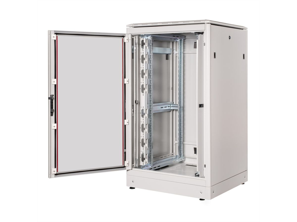 ROLINE Pro – 19" Netzwerkschrank 26U, IP20, abschliessbar, 800 × 800 × 1342 mm, lichtgrau, Stahl