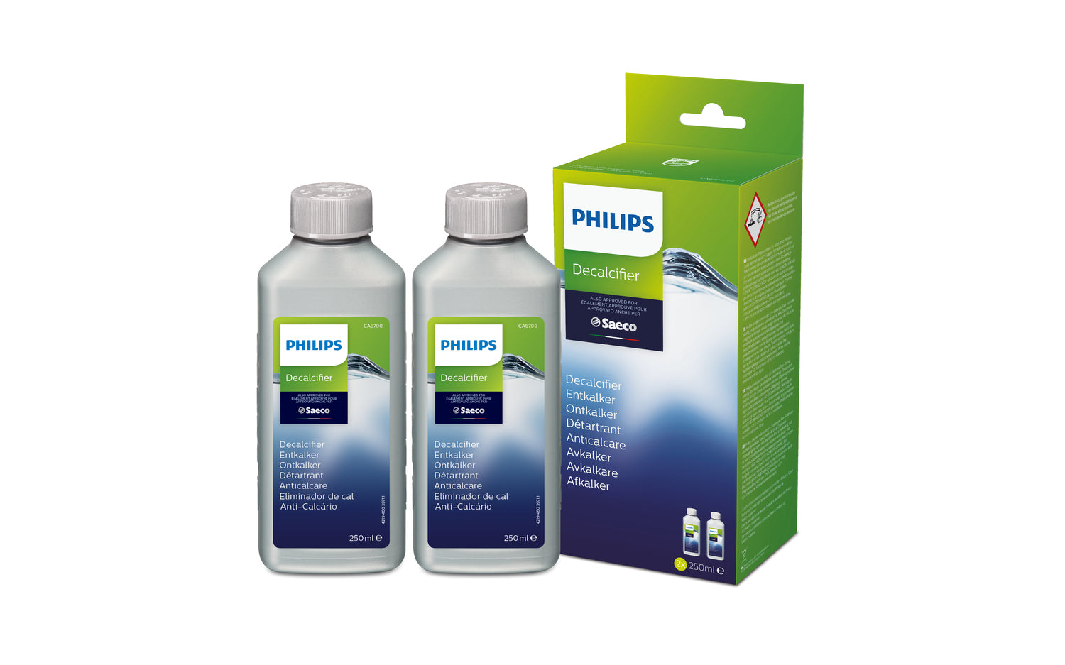 Philips Entkalker CA6700/22 – für Kaffeemaschinen, 500 ml, 2 Stk.