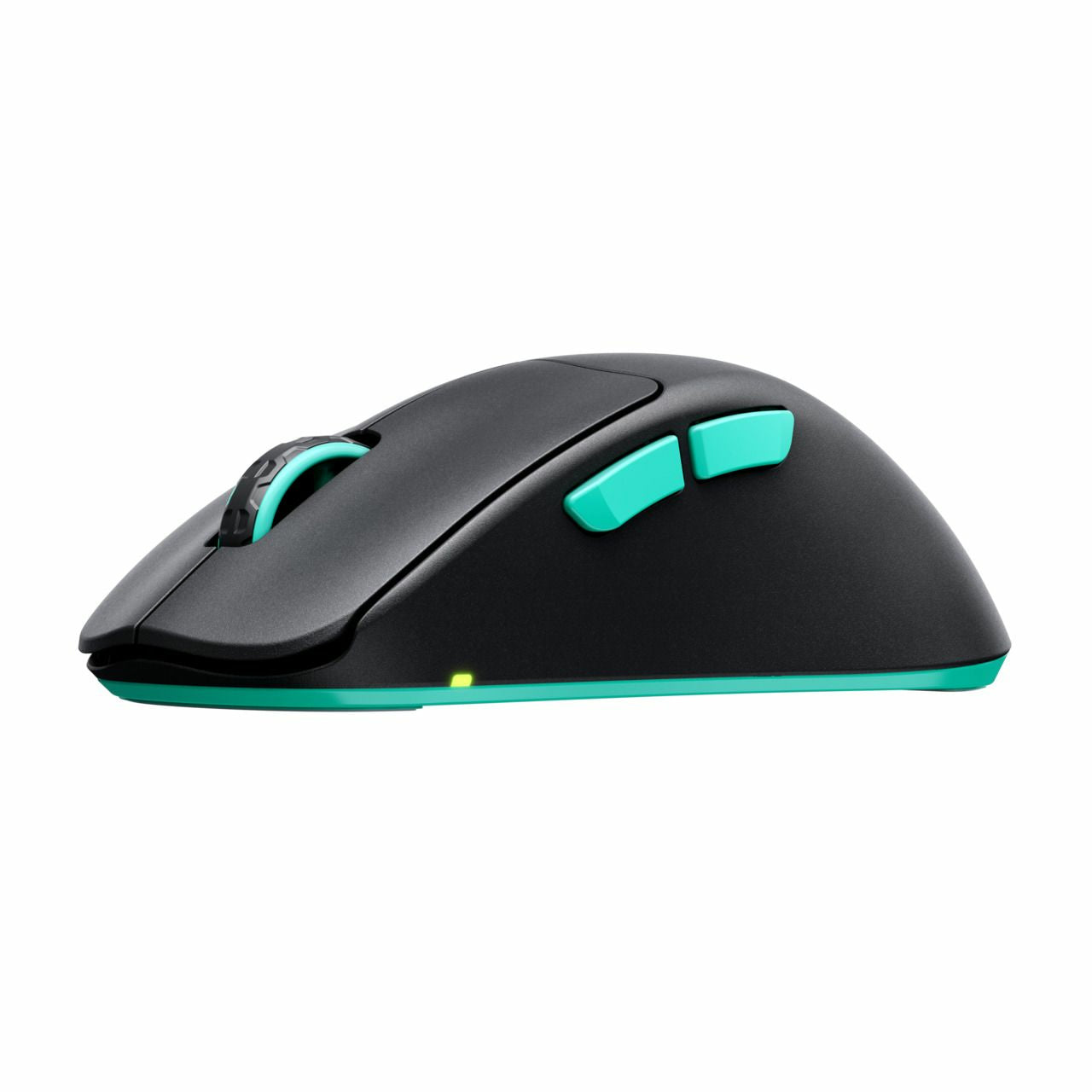 CHERRY XTRFY M64 – Gaming-Maus – Kabellos (2,4 GHz), 26000 DPI, Schwarz, Türkis