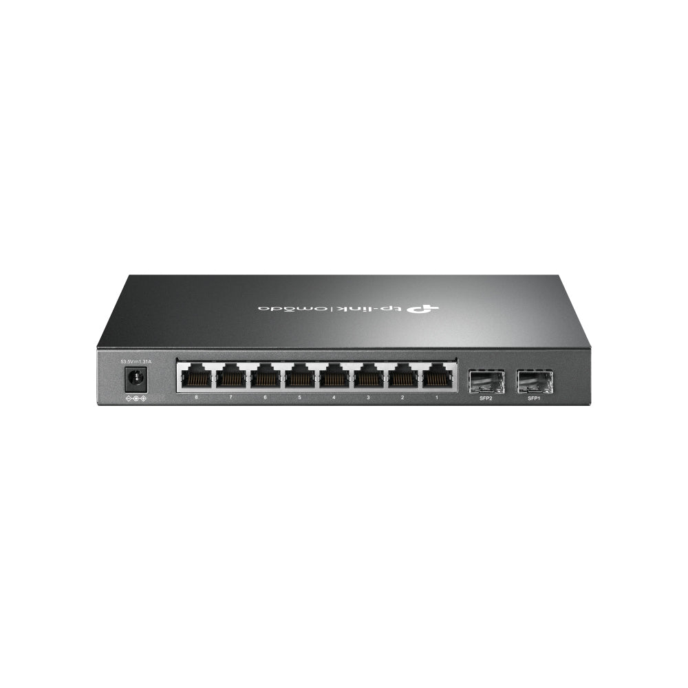 TP-Link SG2210P – Managed Switch – 8×GbE, 2×SFP, L2/L2+, PoE+ 53 W