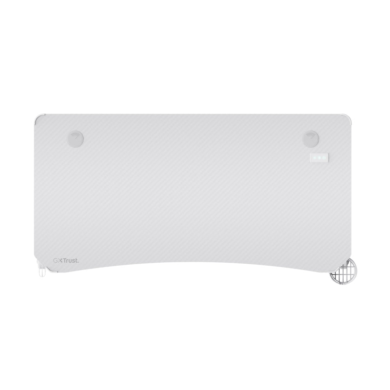 Trust GXT709W Luminus – Rollbarer Computertisch, 1'200×600×740 mm, RGB-LED-Beleuchtung, bis 150 kg, Weiss