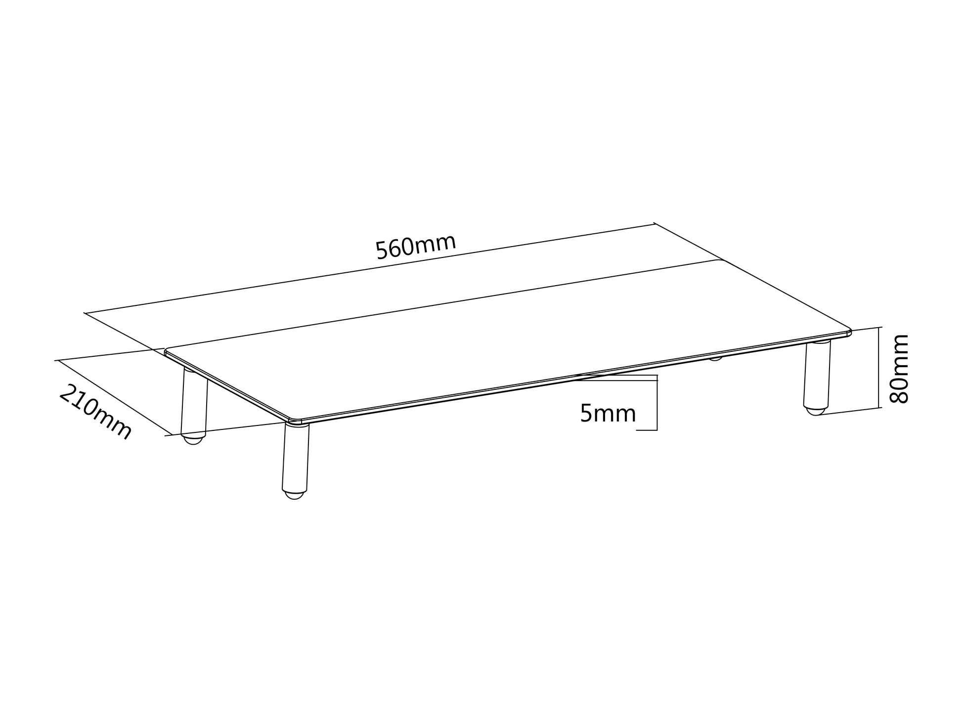 Equip 650882 – Monitor-Tischständer – freistehend – 1 Monitor – bis 20 kg/Monitor – Kabelmanagement, Transparent
