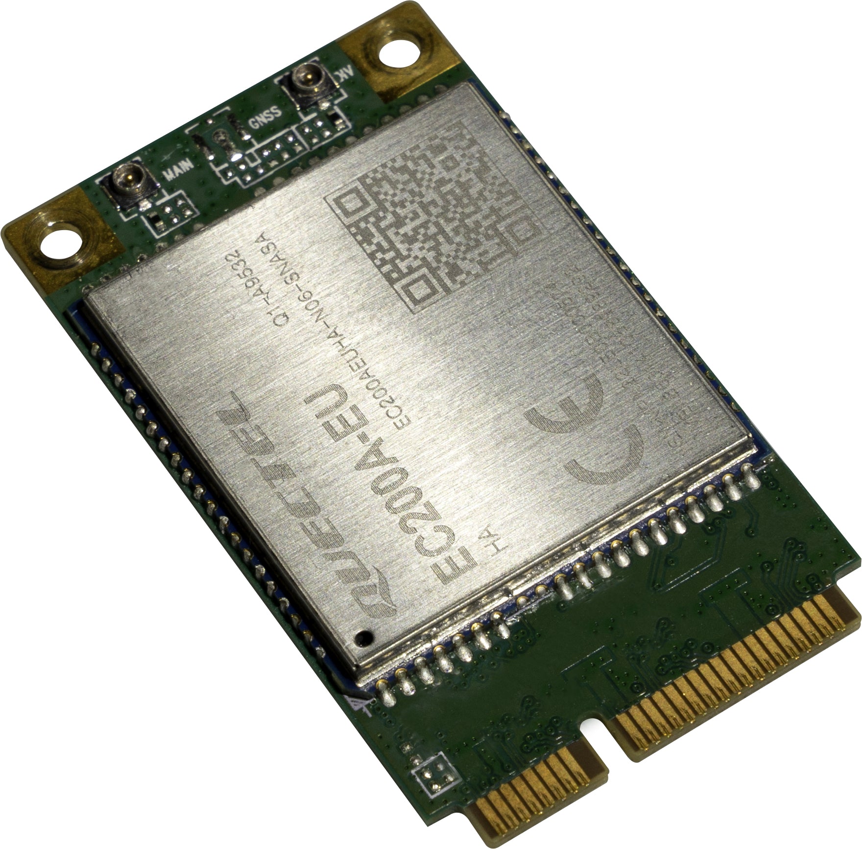 Mikrotik R11eL-EC200A-EU PCIe 4G LTE Modul – Cat.4, 150 Mbit/s, 2× u.FL – für Mini PCIe Slot – Grün