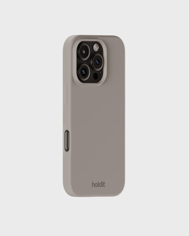 Holdit Backcover – für Apple iPhone 16 Pro, Silikon, Taupe