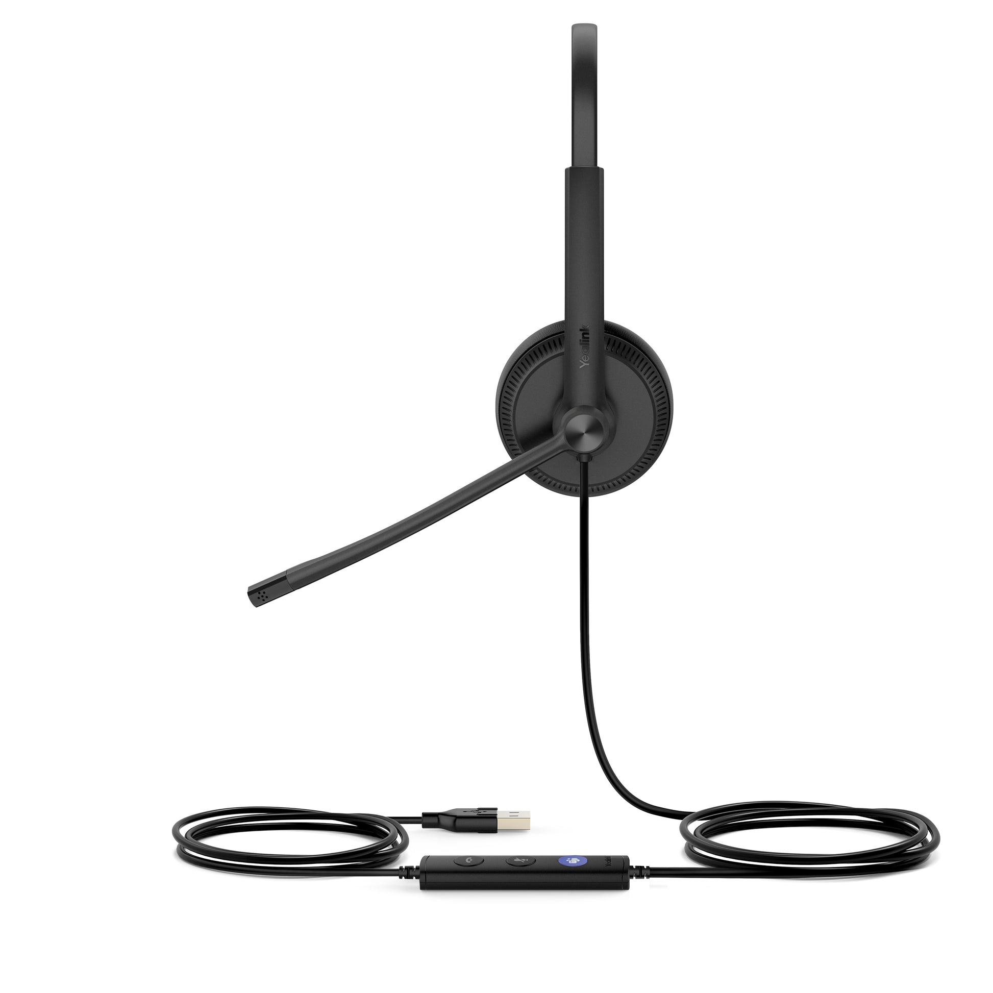 Yealink UH34 Dual Teams Office-Headset – On-Ear, Stereo, USB-A, für T41S, T42S, T46S und andere, Schwarz