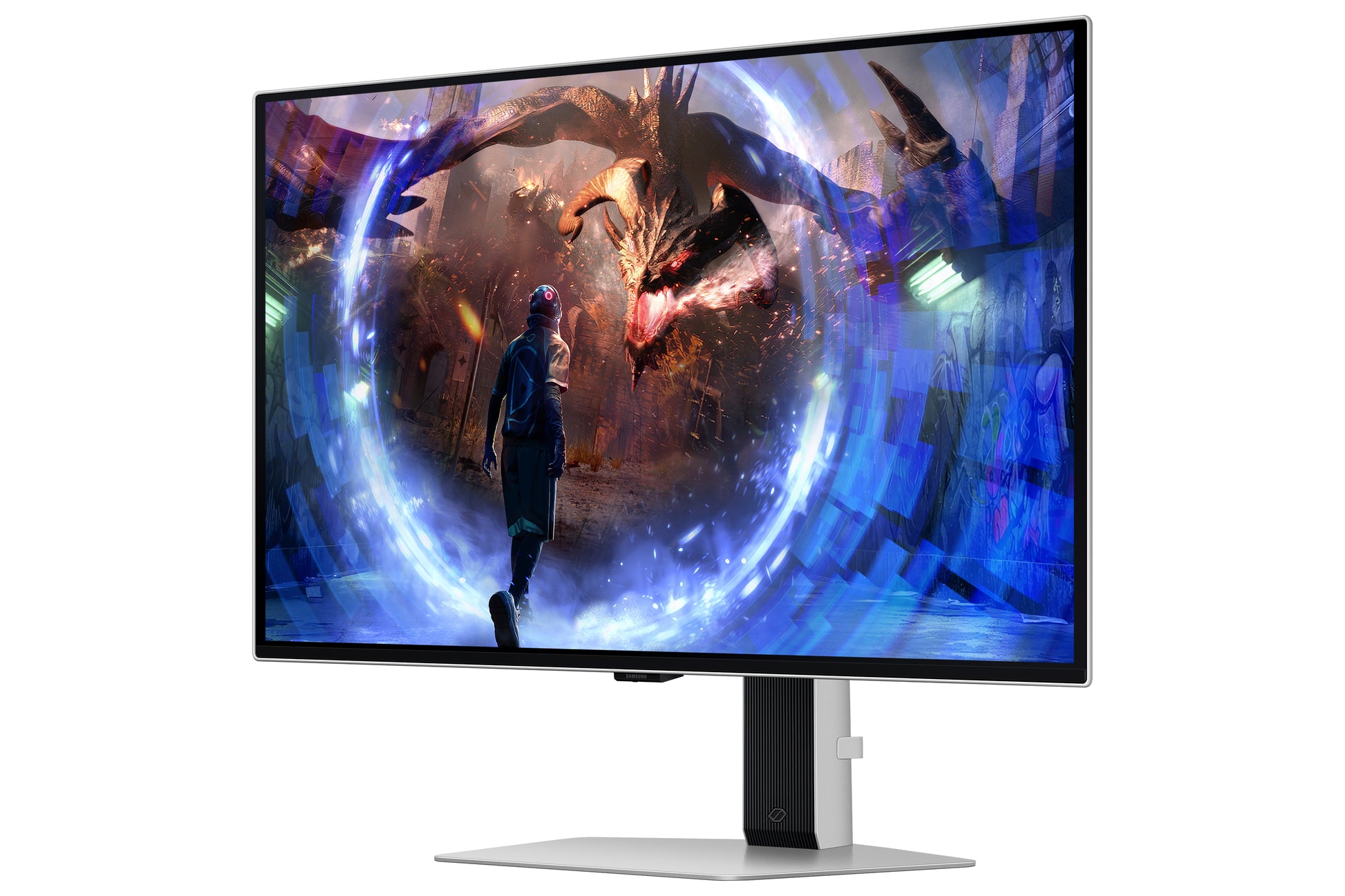 Samsung Odyssey G60Sd – Monitor, 27", 2560 × 1440 (WQHD), OLED, Silber