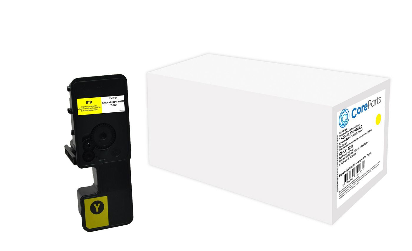 CoreParts Kyocera TK-5240 (TK-5240Y) Gelber Toner – Original – 3'000 Seiten – für Kyocera ECOSYS M 5526 cdn/M 5526 cdw/P 5