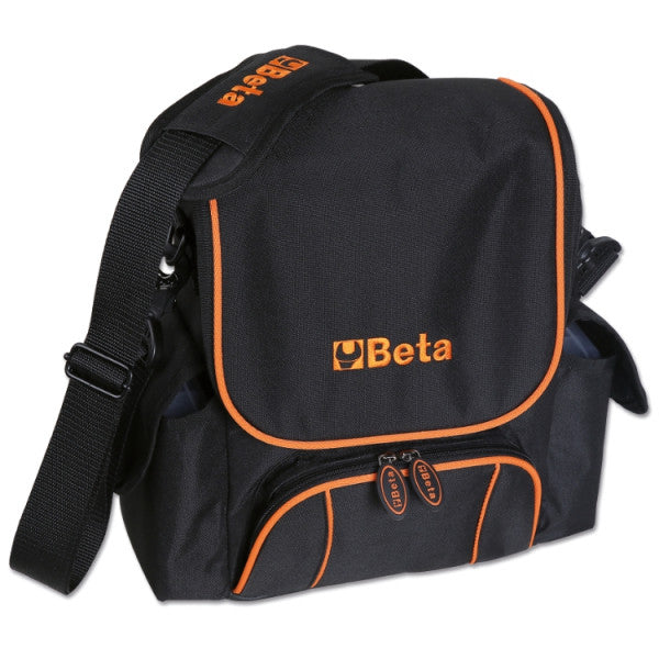Beta C3 Werkzeugtasche – leer, mit Schultergurt, mit Reissverschlusstaschen schwarz B 230 × H 320 × T 110 mm