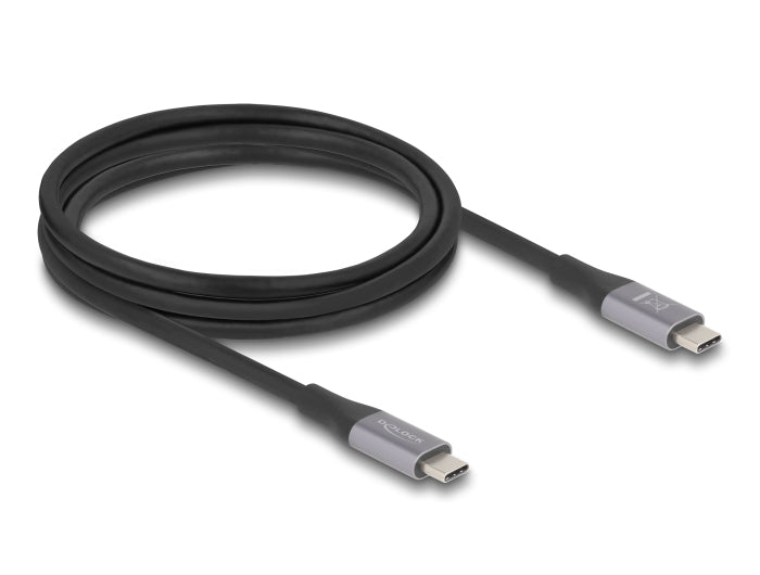 DeLOCK Thunderbolt 3 (USB-C) Kabel – 40 Gbit/s – 2 m – PD 240 W – 8K/60 (DP 2.0) – TPE-Mantel, Goldstecker