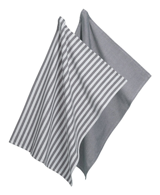 Kela Geschirrtuch CAJA – grau – 70 × 50 cm – Baumwolle – 2er-Set