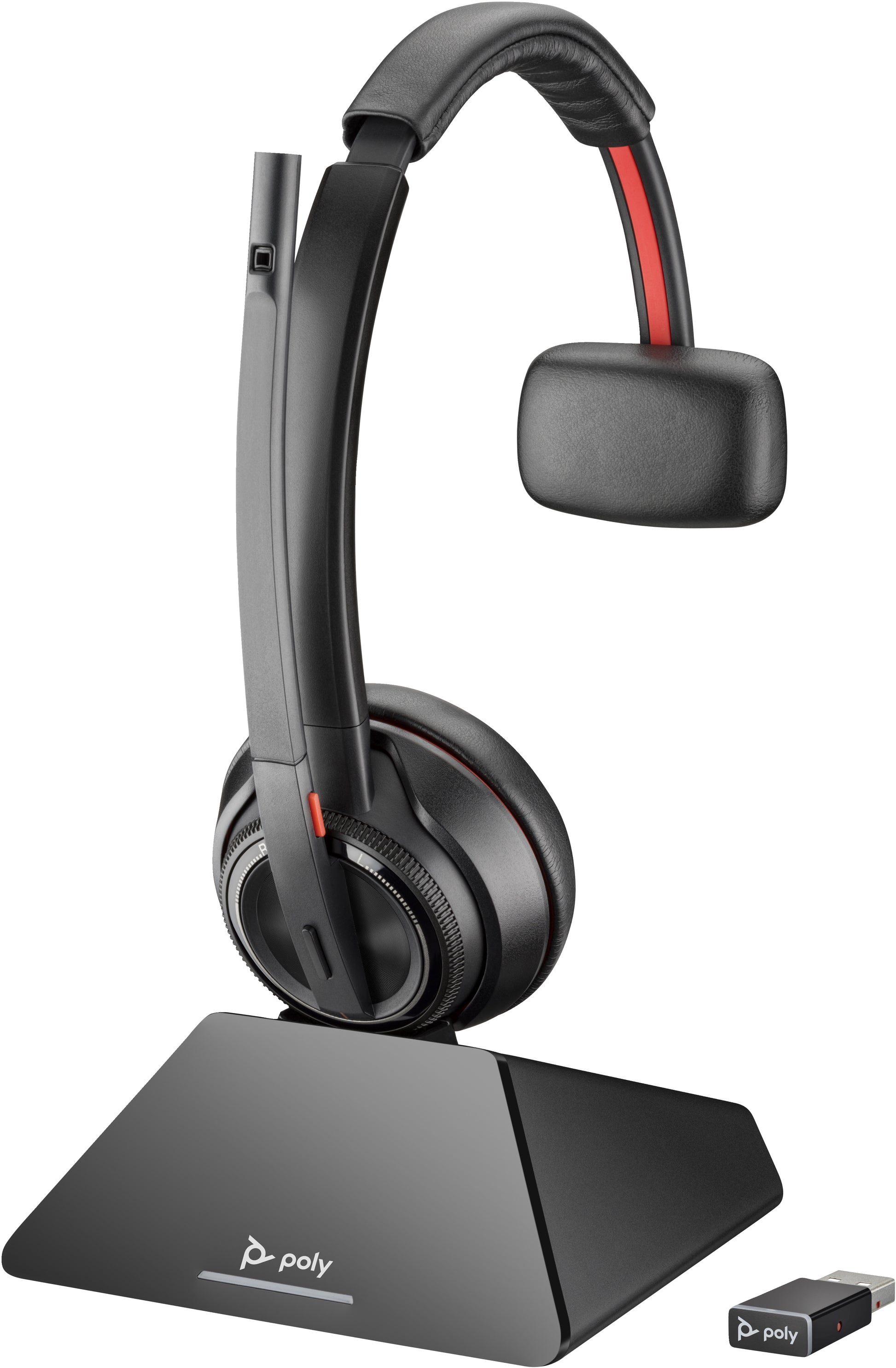 Poly Savi 8210 – Mono Headset – DECT, Lade-Cradle
