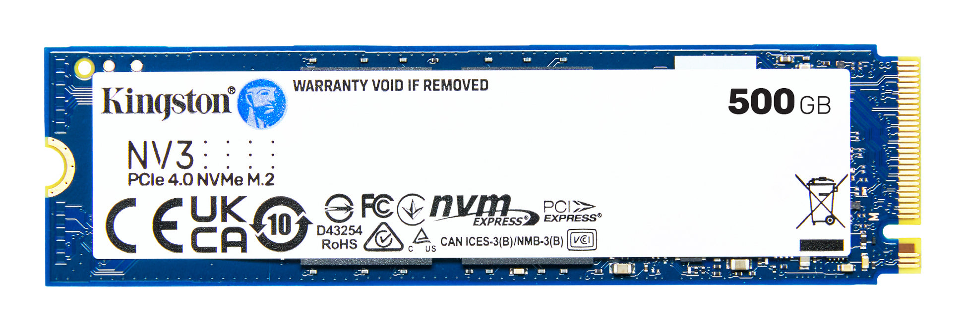 Kingston NV3 – PCIe 4.0 NVMe SSD, 500 GB, M.2 2280