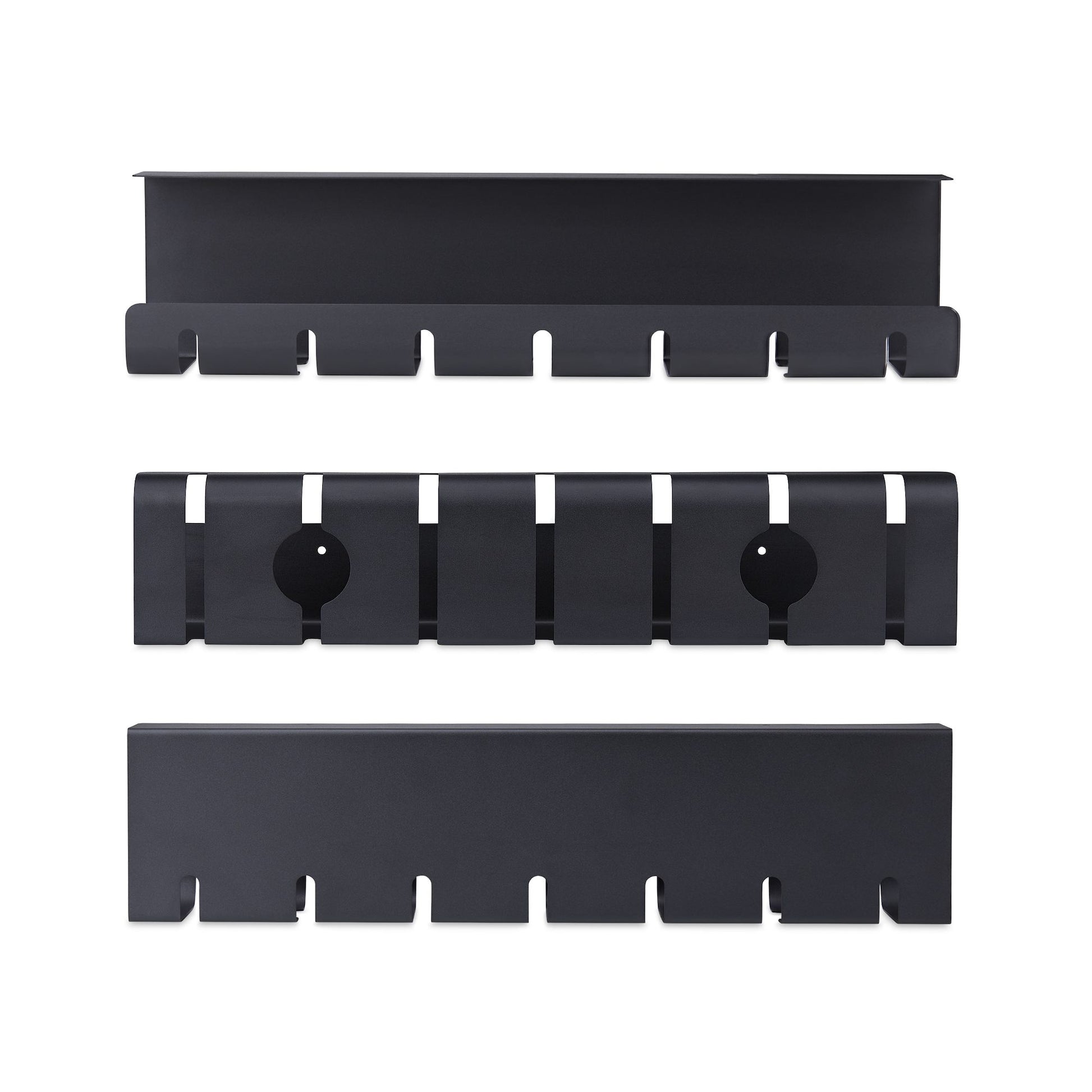 StarTech.com Untertisch-Kabelwanne – 110×530×130 mm – Stahl – Schwarz, 2 Stk.
