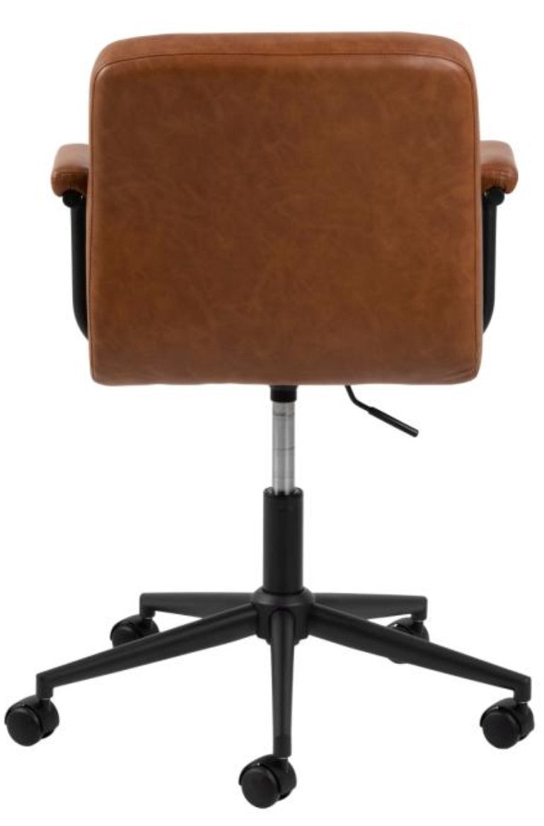 Actona AC Design Bürostuhl Cosmo – Kunstleder, Metallfuss, Braun