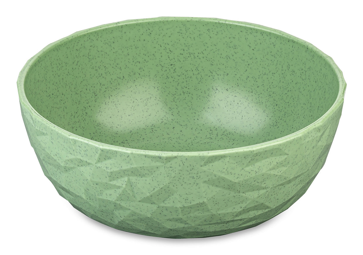 Koziol Salatschüssel – 700 ml, Ø 16,2 cm, H 6,4 cm, Kunststoff (biozirkulär), Grün, spülmaschinenfest