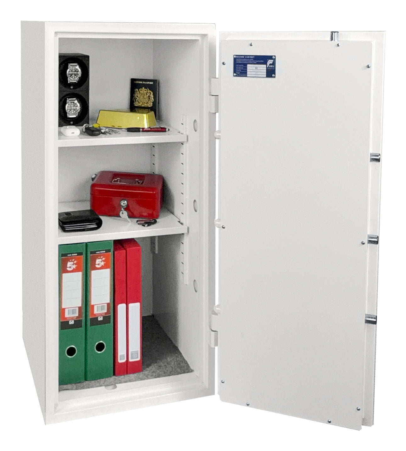 Phoenix Safe Co. Phoenix Tresor Fortress SS1455K – Schlüsselschloss – 95 l – Bodenmontage – Weiss