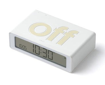 LEXON Flip Mini Digitalwecker – Snooze, USB, 8 × 2,3 × 4,9 cm, Weiss