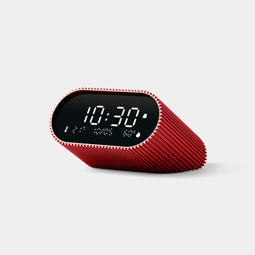 Lexon Wecker Ray Clock – digital, rot, Schlummerfunktion, Thermometer