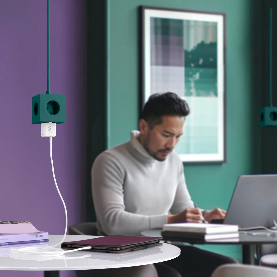 Hama 00201983 USB-Ladegerät 45 W – USB-C×1 – PD 3,0, QC 3,0, GaN – Weiss