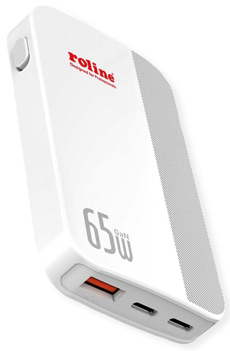 ROLINE USB-Ladegerät 65 W – USB-C×2, USB-A×1 – EU-Stecker (Typ C)