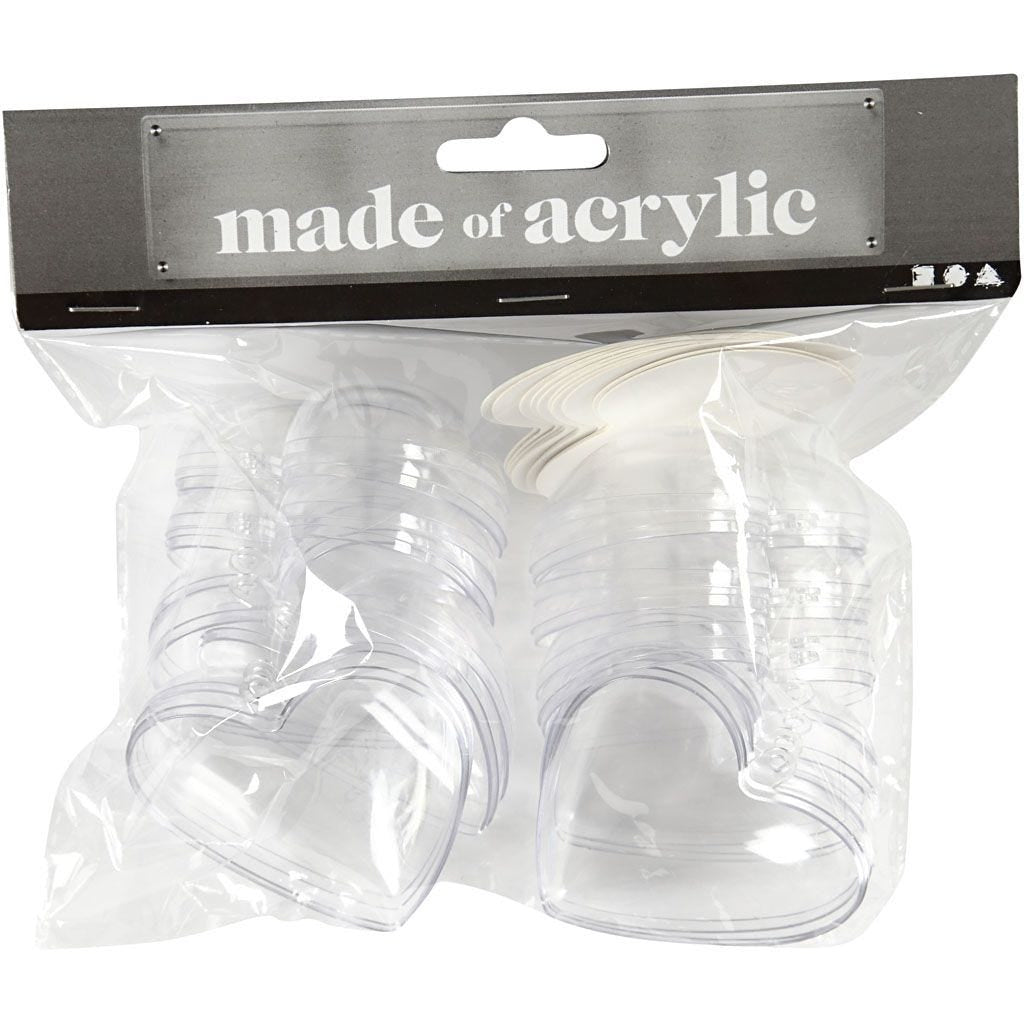 Creativ Company Aufhänger – 6,5 cm – Kunststoff, transparent – 10-teilig