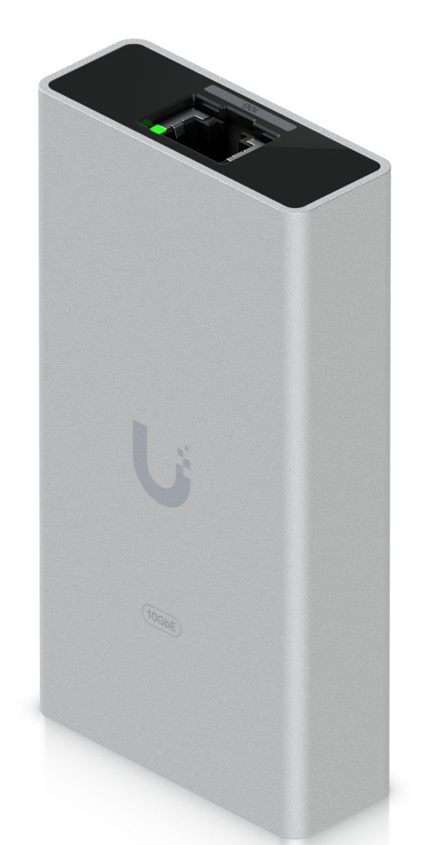 Ubiquiti Netzwerkadapter USB-C zu RJ-45 – 10 Gbit/s – für Windows, macOS, Linux – Schwarz/Grau