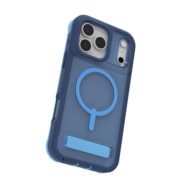 ZAGG Rainier Snap Backcover – für Apple iPhone 17 Pro Max, mit Ständer, Graphen, Blau, bis 7 m Sturzsicher