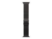 Apple Milanese Loop Titanium – Armband – für Apple Watch 49 mm, Schwarz, Grösse L