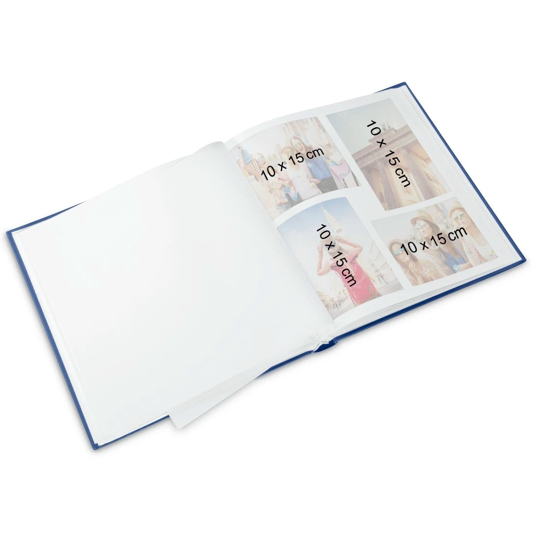 Hama Fotoalbum – für 290 × 320 mm, grau, mit Pergaminzwischenblättern, Karton