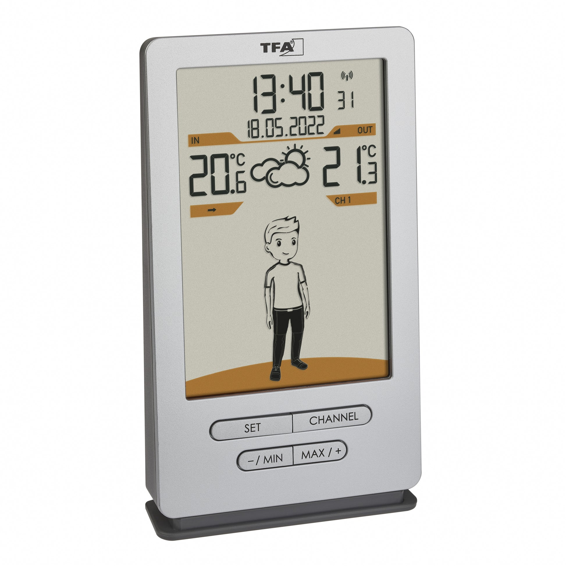 TFA-Dostmann Weather JACK Temperatur-/Feuchtesensor – 433 MHz, −40–60 °C, Innen/Aussen