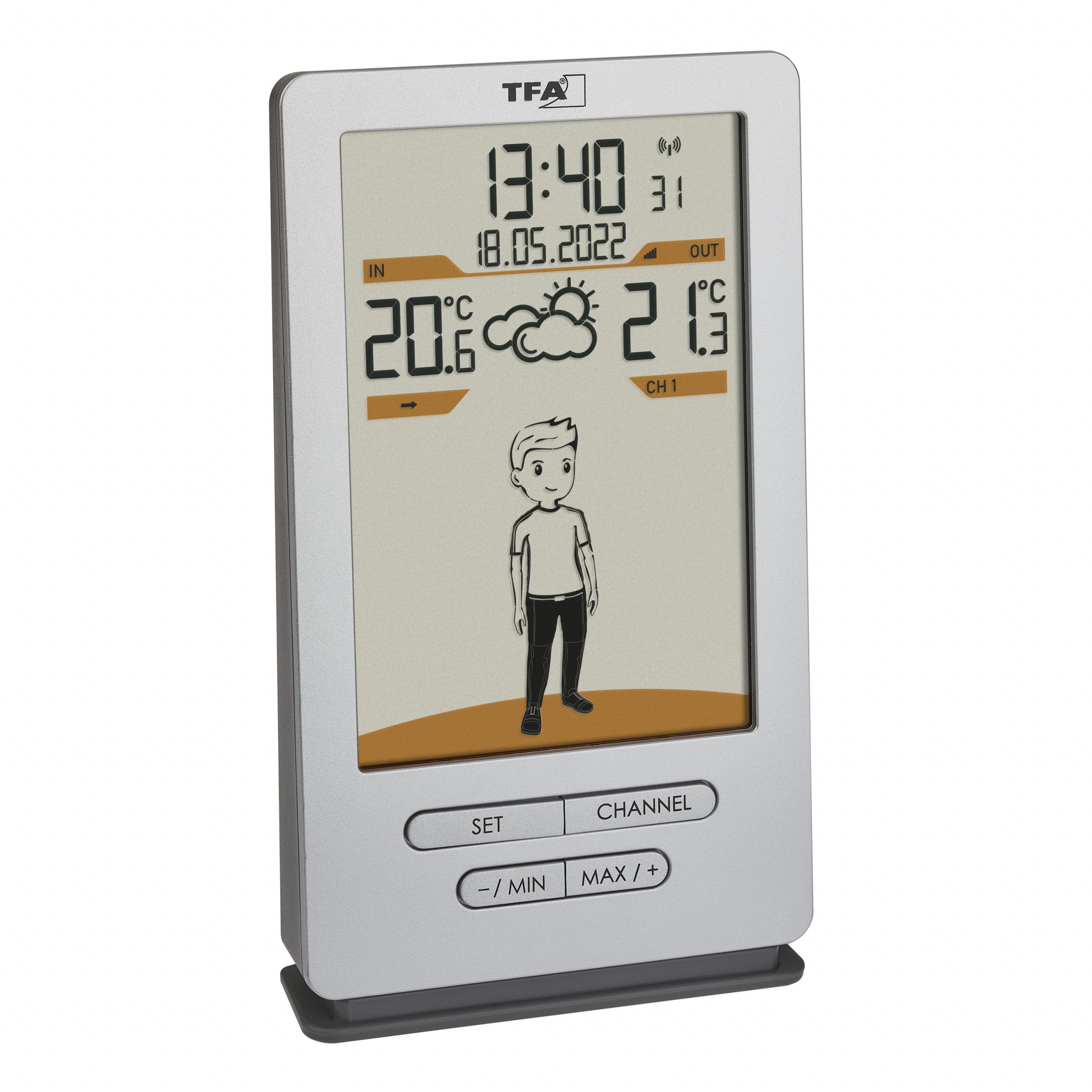 TFA-Dostmann Weather JACK Temperatur-/Feuchtesensor – 433 MHz, −40–60 °C, Innen/Aussen