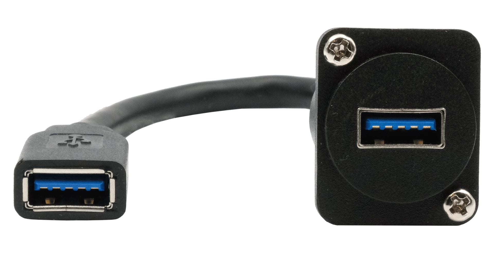 EXSYS EX-49165 Adapter USB-A zu USB-A – USB 3.2 Gen 1 (5 Gbit/s), 0,2 m, Schwarz