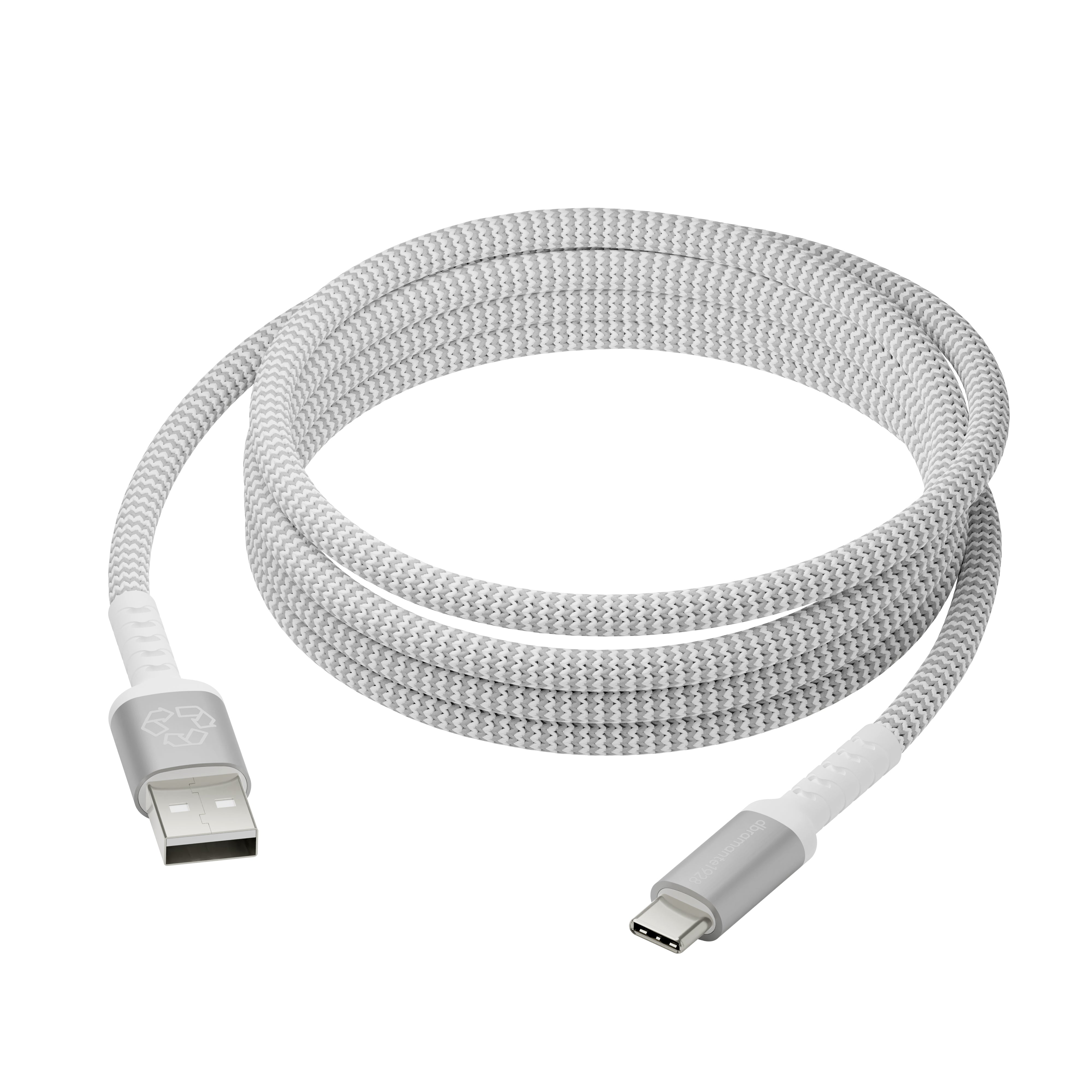 dbramante1928 USB-A auf USB-C Kabel – USB 2.0 (480 Mbit/s) – 2,5 m – Weiss