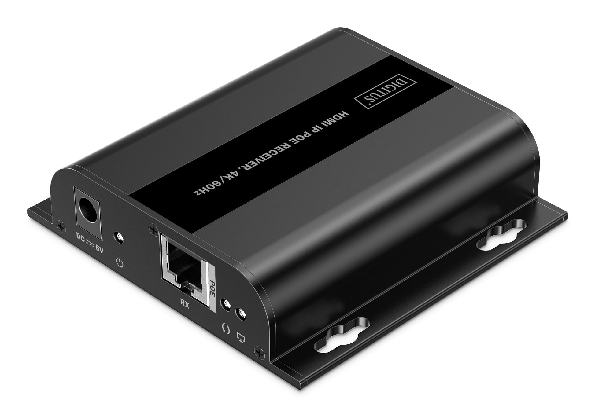 Digitus Empfänger – 4K UHD, kabelgebunden, HDMI, RJ-45 – für DS-55353 – schwarz, Metall