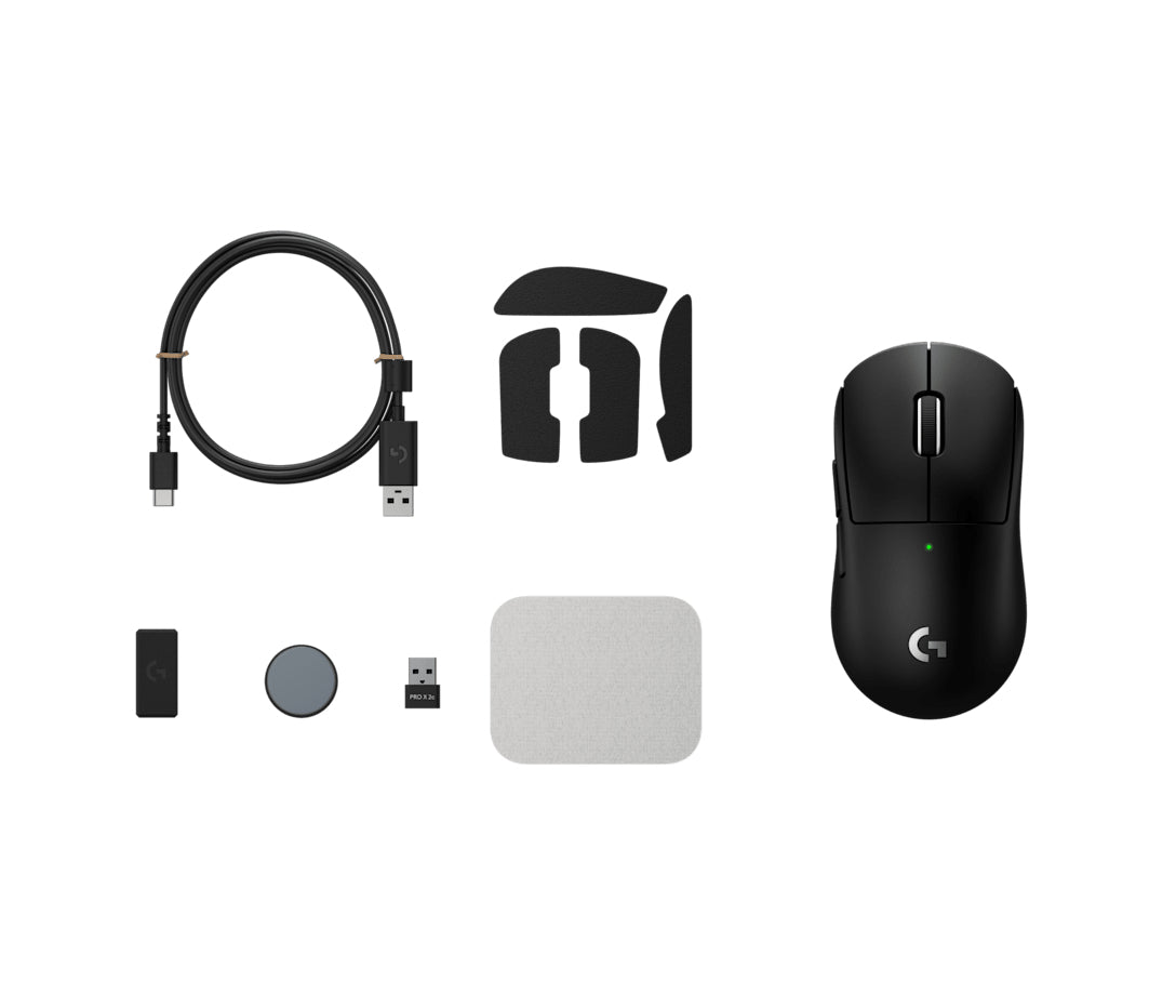 Logitech G PRO X SUPERLIGHT 2c – Gaming-Maus – Kabellos (2,4 GHz), 44000 DPI, beidhändig, Schwarz